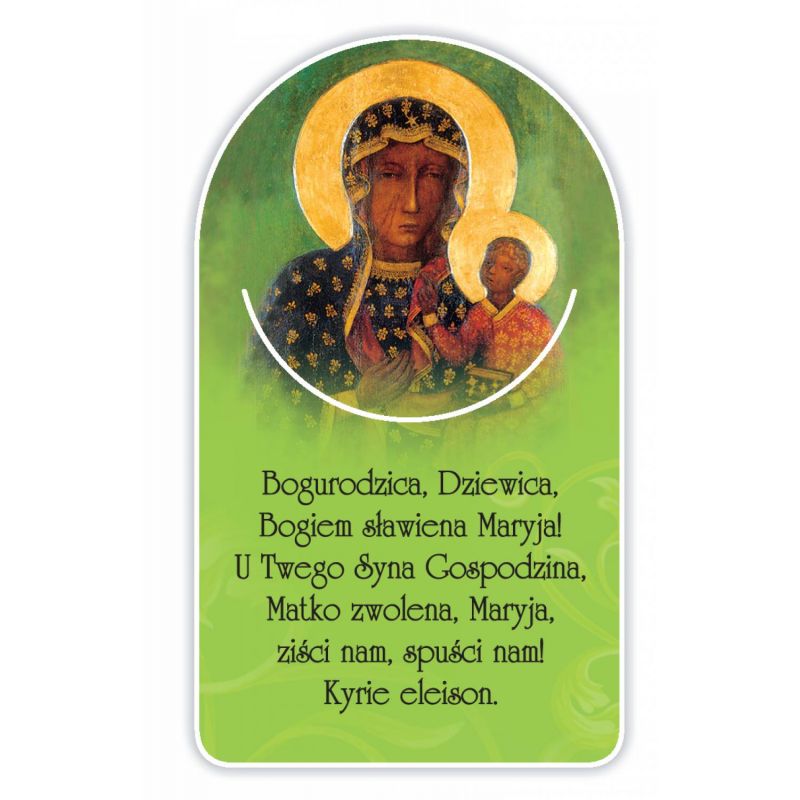 Zakładka papierowa półokrągła - Matka Boża Częstochowska (2) - Zakładki religijne do książek - Zakładka papierowa półokrągła - Matka Boża Częstochowska (2)