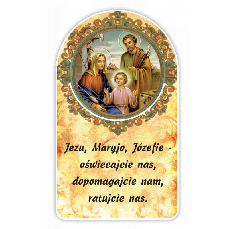 Zakładka papierowa półokrągła - Święta Rodzina - Zakładki religijne do książek - Zakładka papierowa półokrągła - Święta Rodzina