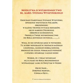 Kardynał Stefan Wyszyński - Ikona dwustronna z modlitwą format A5 - Ikony z  tektury introligatorskiej. - zdjęcie 2 - Kardynał Stefan Wyszyński - Ikona dwustronna z modlitwą format A5