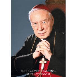 Kardynał Stefan Wyszyński - Ikona dwustronna z modlitwą format A5 (2) - Ikony z  tektury introligatorskiej.