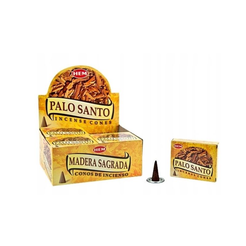 Kadzidło stożkowe Palo Santo - 10 stożków - KADZIDŁA, WĘGIELKI - Kadzidło stożkowe Palo Santo - 10 stożków