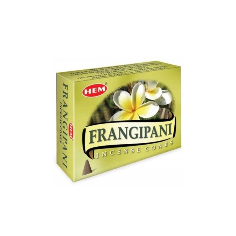 Kadzidło stożkowe Frangipani - 10 stożków - KADZIDŁA, WĘGIELKI - Kadzidło stożkowe Frangipani - 10 stożków