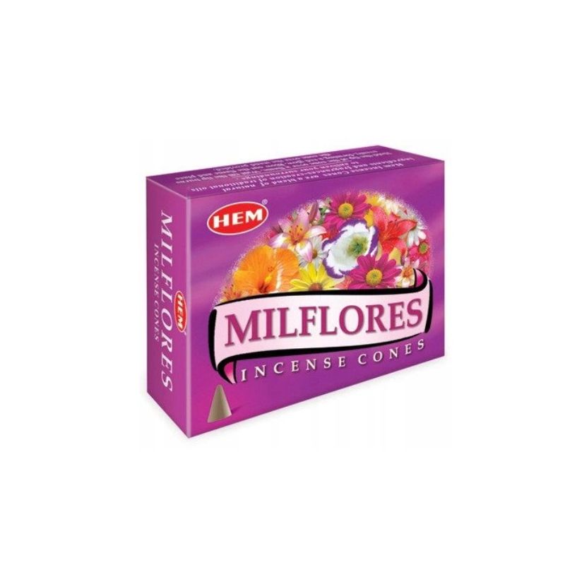 Kadzidło stożkowe Milflores - 10 stożków - KADZIDŁA, WĘGIELKI - Kadzidło stożkowe Milflores - 10 stożków