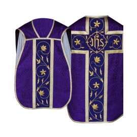 Ornat rzymski IHS - kolory liturgiczne, żakard (34) - Ornaty rzymskie - zdjęcie 6 - Ornat rzymski IHS - kolory liturgiczne, żakard (34)