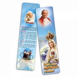 Zakładka do książki - Różaniec - Matka Boża Fatimska - RÓŻAŃCE, KORONKI, TAJEMNICE RÓŻAŃCOWE