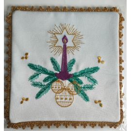 Palka haftowana symbol adwentowy (34) - kolor fioletowy