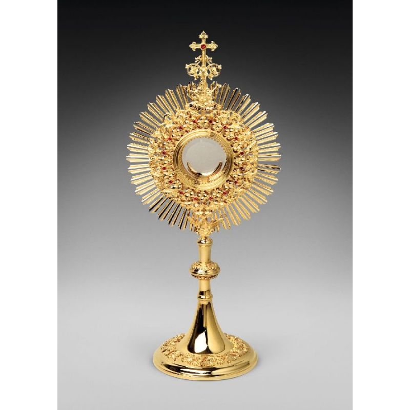 Monstrancja mosiężna, pozłacana - 62 cm (D41) - MONSTRANCJE - Monstrancja mosiężna, pozłacana - 62 cm (D41)