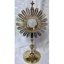 Monstrancja mosiężna, pozłacana - 45 cm (D46) - MONSTRANCJE