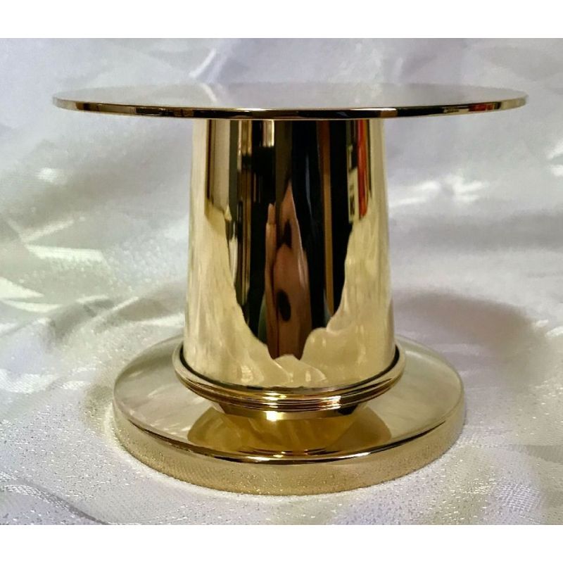 Podstawa, tron pod monstrancję, mosiężny, pozłacany 10 cm (3D) - TRON POD MONSTRANCJĘ - Podstawa, tron pod monstrancję, mosiężny, pozłacany 10 cm (3D)