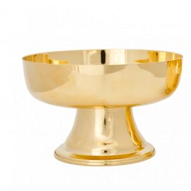 Patena mosiężna, pozłacana - wys. 9 cm - PATENY LITURGICZNE