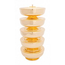 Patena z przykrywką do koncelebry - 10 cm - PATENY LITURGICZNE - zdjęcie 2 - Patena z przykrywką, mosiężna, pozłacana - 10 cm