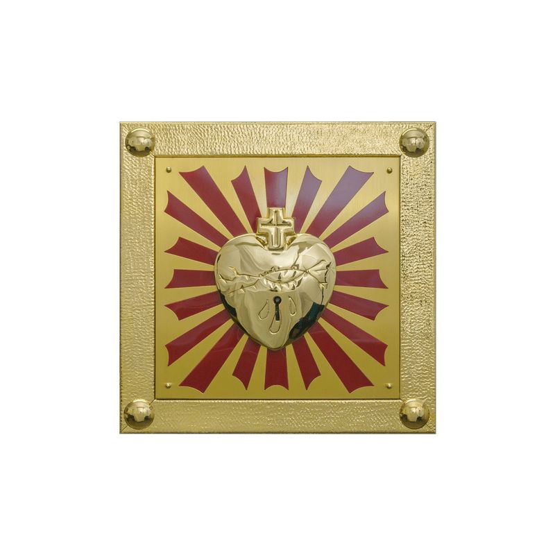 Tabernakulum mosiężne - Serce + promienie (52) - TABERNAKULA - Tabernakulum mosiężne - Serce + promienie (52)