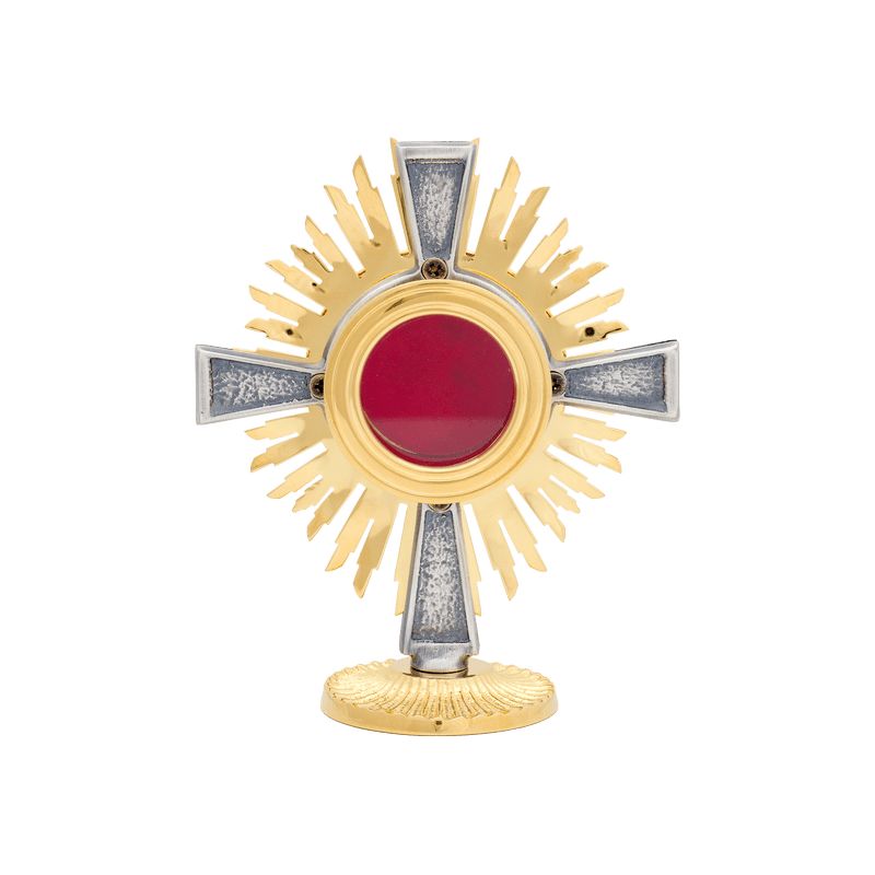 Relikwiarz mosiężny, pozłacany - 13 cm - RELIKWIARZE - Relikwiarz mosiężny, pozłacany - 13 cm