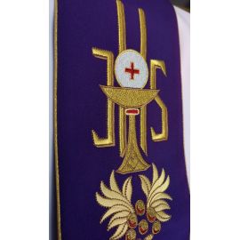 Szarfa, sygnatura, uchwyt do dzwonka fiolet - GONGI, SYGNATURKI - zdjęcie 2 - Szarfa, sygnatura, uchwyt do dzwonka fiolet