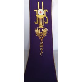 Szarfa, sygnatura, uchwyt do dzwonka fiolet - GONGI, SYGNATURKI - zdjęcie 4 - Szarfa, sygnatura, uchwyt do dzwonka fiolet