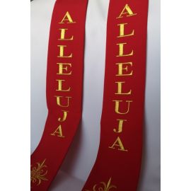 Stuła Alleluja na krzyż - wielkanocna 70 cm - Stuła na krzyż Alleluja - zdjęcie 2 - Stuła Alleluja na krzyż - wielkanocna 70 cm