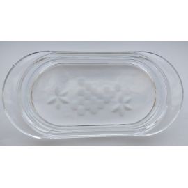 Taca kryształowa pod ampułki z uszami 21 x 10 cm - AMPUŁKI I TACKI MSZALNE