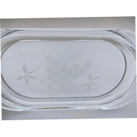 Taca kryształowa pod ampułki z uszami 21 x 10 cm - AMPUŁKI I TACKI MSZALNE - zdjęcie 2 - Taca kryształowa pod ampułki z uszami 21 x 10 cm