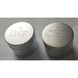 Komplet naczynek na oleje święte - 2 sztuki srebrne - NACZYNIA NA OLEJE ŚWIĘTE
