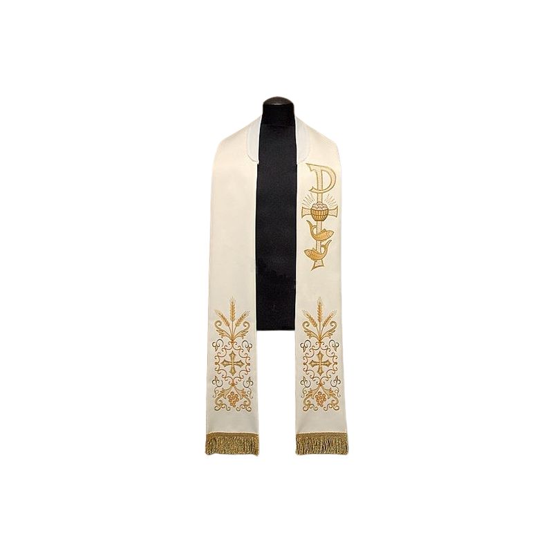 Stuła haftowana eucharystyczna -Ryby (32) - EUCHARYSTYCZNE - Stuła haftowana eucharystyczna -Ryby (32)