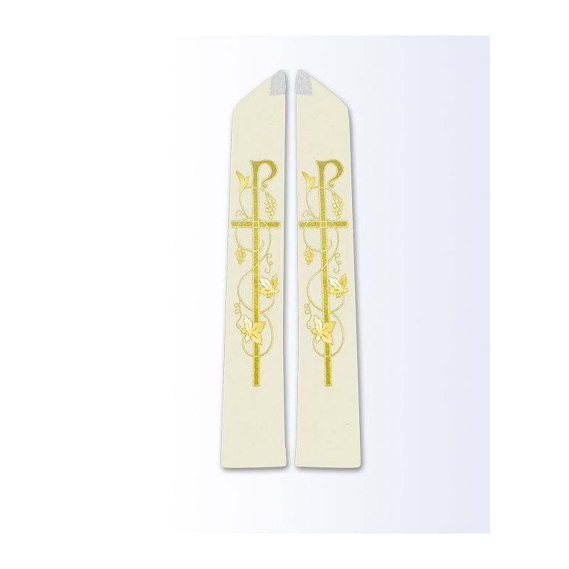 Stuła ecru z motywem eucharystycznym - EUCHARYSTYCZNE - Stuła ecru z motywem eucharystycznym