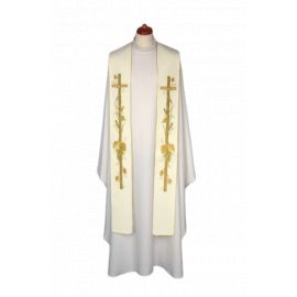 Stuła haftowana - kolory liturgiczne, bogaty haft (12) - EUCHARYSTYCZNE - zdjęcie 4 - Stuła haftowana - kolory liturgiczne, bogaty haft (12)