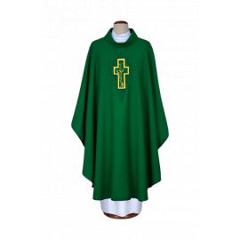 Ornat haftowany zielony  - krzyż (10) - Ornaty zielone
