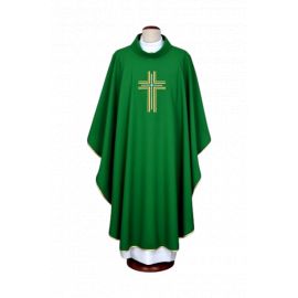 Ornat haftowany zielony - krzyż (15) - Ornaty zielone