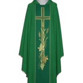 Ornat z komputerowo haftowanym pasem, kolory liturgiczne (14) - Ornaty haftowane - zdjęcie 4 - Ornat z komputerowo haftowanym pasem (14)