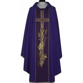 Ornat z komputerowo haftowanym pasem, kolory liturgiczne (14) - Ornaty haftowane - zdjęcie 5 - Ornat z komputerowo haftowanym pasem (14)