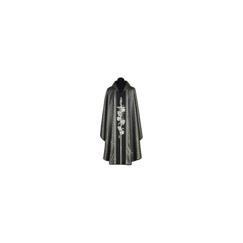 Ornat czarny + srebrny ornament (55A) - ornaty czarne - Ornat czarny + srebrny ornament (55A)