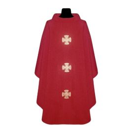Ornat z lnu - kolory liturgiczne krzyż - Ornaty lniane - zdjęcie 4 - Ornat z lnu - kolory liturgiczne