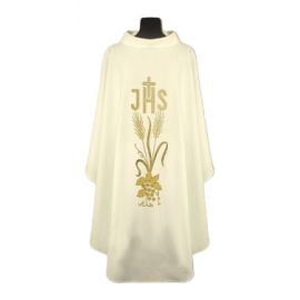 Ornat z lnu - kolory liturgiczne IHS - Ornaty lniane - zdjęcie 2 - Ornat z lnu - kolory liturgiczne IHS