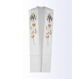 Stuła ecru z motywem eucharystycznym - EUCHARYSTYCZNE