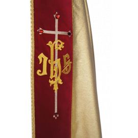Kapa haftowana IHS (11b) - KAPY LITURGICZNE - zdjęcie 5 - Kapa haftowana IHS (11b)