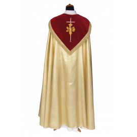 Kapa haftowana IHS (11b) - KAPY LITURGICZNE - zdjęcie 3 - Kapa haftowana IHS (11b)