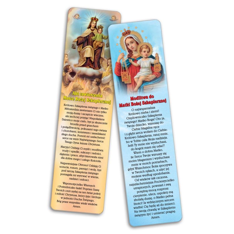 Zakładka do książki - Matka Boża Szkaplerzna - Zakładki religijne do książek - Zakładka do książki - Matka Boża Szkaplerzna
