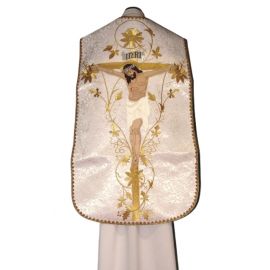 Ornat rzymski adamaszek - Jezus ukrzyżowany (16) - Ornaty rzymskie