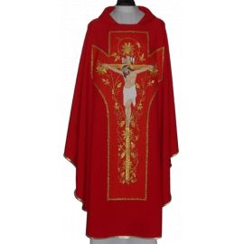 Ornat - Jezus ukrzyżowany - kolory liturgiczne (19) - Ornaty z Jezusem - zdjęcie 3 - Ornat fioletowy - Jezus ukrzyżowany (19)