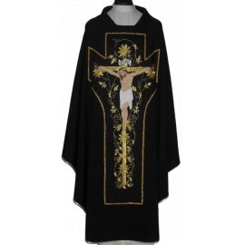 Ornat - Jezus ukrzyżowany - kolory liturgiczne (19) - Ornaty z Jezusem - zdjęcie 4 - Ornat fioletowy - Jezus ukrzyżowany (19)
