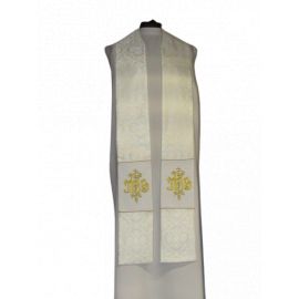 Kapa haftowana - IHS biała - rozeta (1) - KAPY LITURGICZNE - zdjęcie 3 - Kapa haftowana - IHS biała - rozeta (1)