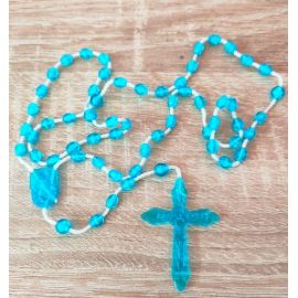Różaniec plastikowy model blue - RÓŻAŃCE, KORONKI, TAJEMNICE RÓŻAŃCOWE
