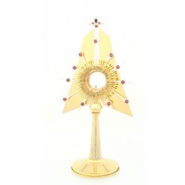 Monstrancja pozłacana, elementy srebrzone - 55 cm (S17) - MONSTRANCJE - zdjęcie 2 - Monstrancja pozłacana, elementy srebrzone - 55 cm (S17)