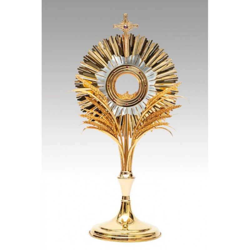 Monstrancja złocona, bogato zdobiona - 63 cm (S028) - MONSTRANCJE - Monstrancja złocona, bogato zdobiona - 63 cm (S028)