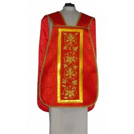 Ornat rzymski czerwony, rozeta IHS (54) - Ornaty rzymskie - zdjęcie 2 - Ornat rzymski czerwony, rozeta IHS (54)