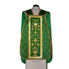 Ornat rzymski zielony Serce Pana Jezusa (50) - Ornaty z Jezusem - zdjęcie 2 - Ornat rzymski zielony Serce Pana Jezusa (50)