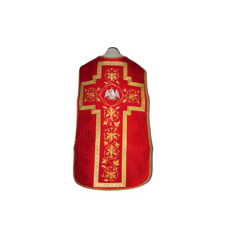 Ornat rzymski czerwony rozeta (49) - Ornaty rzymskie - Ornat rzymski czerwony rozeta (49)