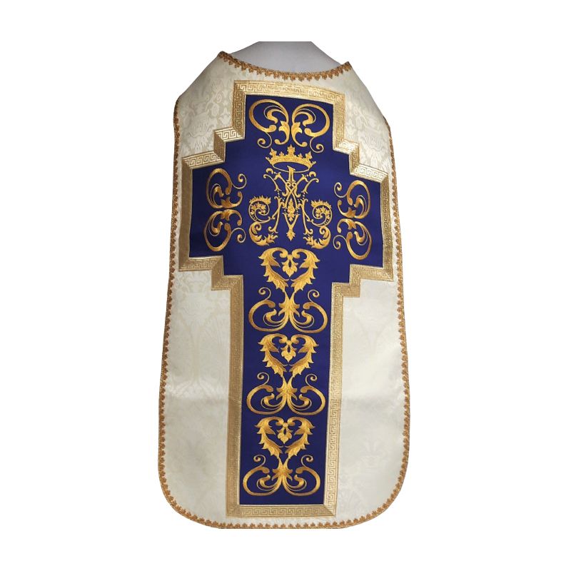 Ornat rzymski haftowany motyw Maryjny - ORNATY - Ornat rzymski haftowany motyw Maryjny