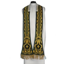 Ornat rzymski zieleń haftowany motyw eucharystyczny, aksamit (74) - Ornaty rzymskie - zdjęcie 3 - Ornat rzymski zieleń haftowany motyw eucharystyczny, aksamit (73)