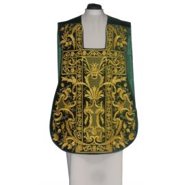 Ornat rzymski zieleń haftowany motyw eucharystyczny, aksamit (74) - Ornaty rzymskie - zdjęcie 2 - Ornat rzymski zieleń haftowany motyw eucharystyczny, aksamit (73)